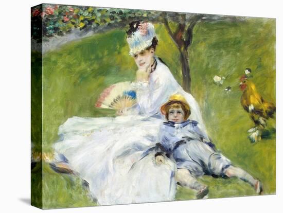 Madame Monet and Her Son-Pierre-Auguste Renoir-Premier Image Canvas