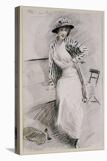 Madame Paris Seated on a Banquette-Paul Cesar Helleu-Premier Image Canvas