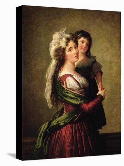Madame Rousseau and Her Daughter, 1789-Elisabeth Louise Vigee-LeBrun-Premier Image Canvas