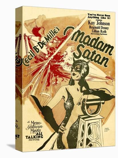 Madame Satan, Kay Johnson on Window Card, 1930-null-Stretched Canvas