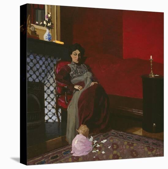 Madame Vallotton and Her Niece, Germaine Aghion, 1899-Felix Edouard Vallotton-Premier Image Canvas