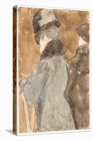 Mademoiselle Pouvereau (Pencil with W/C on Paper)-Gwen John-Premier Image Canvas