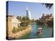 Madinat Jumeirah and Burj Al Arab Hotels, Jumeirah Beach, Dubai, United Arab Emirates, Middle East-Amanda Hall-Premier Image Canvas