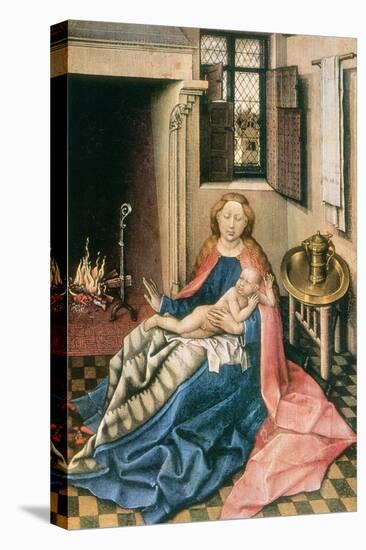 Madonna and Child before a Fireplace, 1430S-Robert Campin-Premier Image Canvas