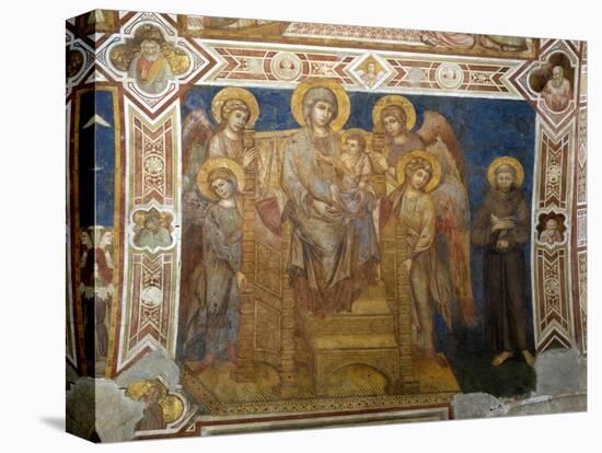 Madonna and Child Enthroned with Angels and St Francis of Assisi-Giovanni Cimabue-Premier Image Canvas