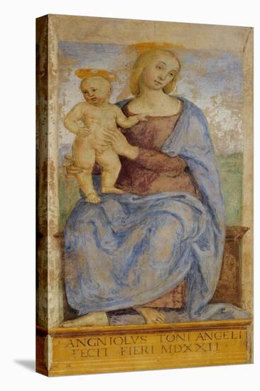 Madonna and Child Enthroned-Pietro Perugino-Premier Image Canvas