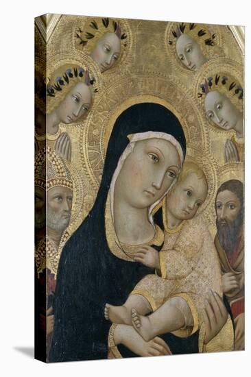 Madonna and Child with Angels and Saints, C.1450-Sano di Pietro-Premier Image Canvas