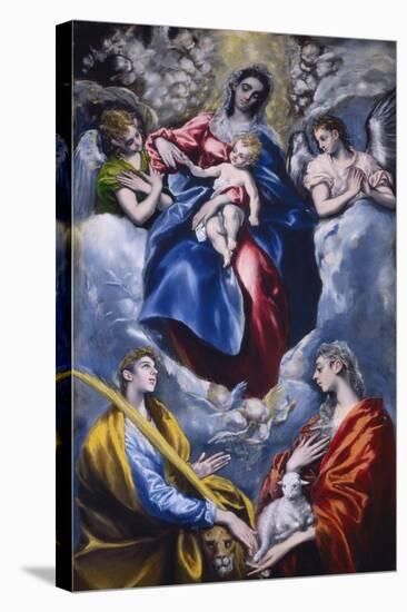 Madonna and Child with Saint Martina and Saint Agnes, 1597-1599-El Greco-Premier Image Canvas