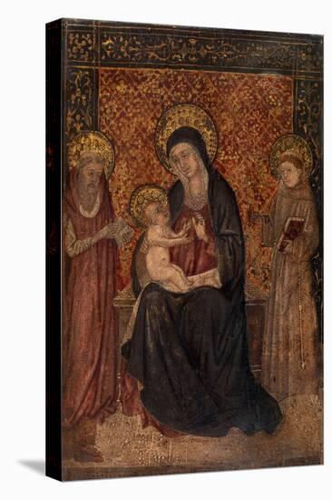 Madonna and Child with Saints (Tempera on Panel)-Italian School-Premier Image Canvas