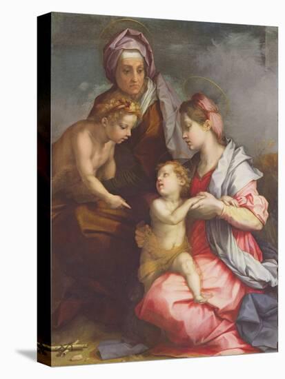 Madonna and Child with St. Elizabeth and the Infant St. John the Baptist (Panel)-Andrea del Sarto-Premier Image Canvas
