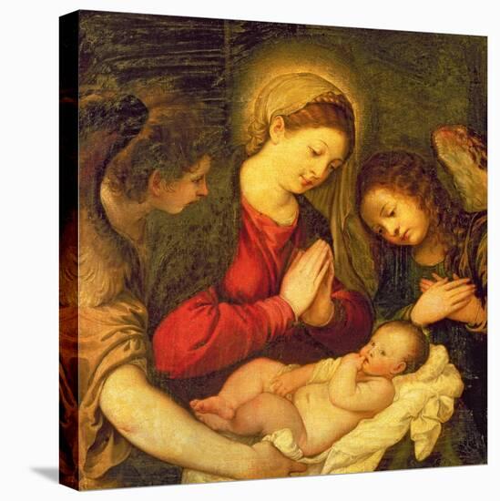 Madonna and Child with Two Angels-Titian (Tiziano Vecelli)-Premier Image Canvas