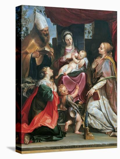 Madonna with Child and Young St John-null-Premier Image Canvas