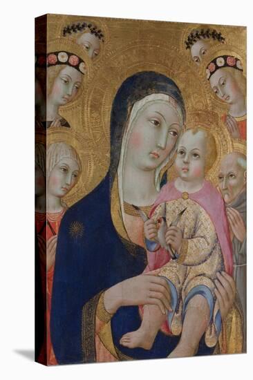 Madonna with Child, Saints Apollonia and Bernardino and Four Angels, Ca 1460-Sano di Pietro-Premier Image Canvas