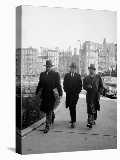 Mafia Boss Frank Costello with Attorney George Wolf and Unident-Alfred Eisenstaedt-Premier Image Canvas