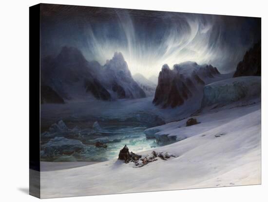 Magdalena Bay, View from Peninsula in Northern Spitsbergen with Aurora Borealis, 1841-François-Auguste Biard-Premier Image Canvas