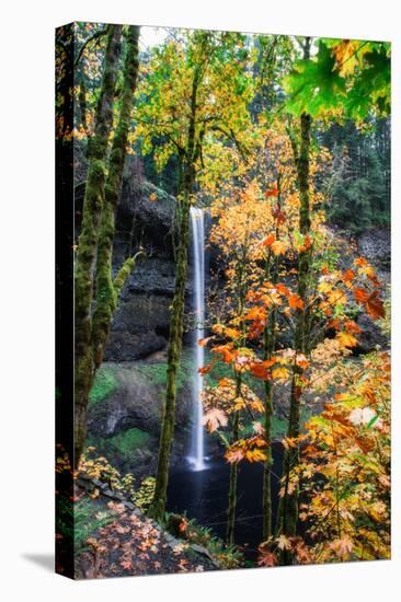 Magical Fall Scene at South Falls, Silver Falls State Park, Oregon-Vincent James-Premier Image Canvas