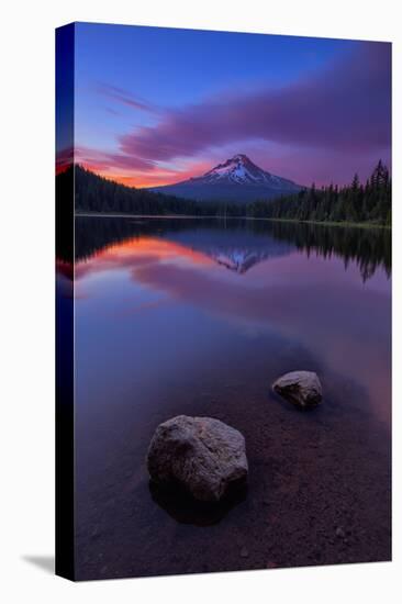 Magical Sunset at Trillium Lake, Mount Hood, Oregon, Pacific Northwest-Vincent James-Premier Image Canvas