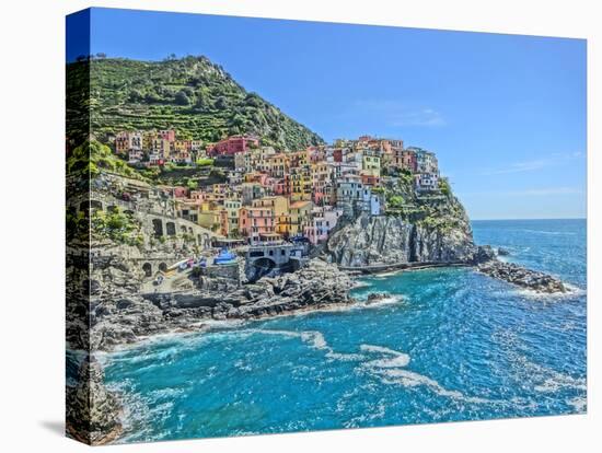 Magnificent Manarola Cinque Terre Via dell Amore-Markus Bleichner-Stretched Canvas