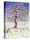 Magnolia Tree in Snow, 1983 (Gouache)-Liz Wright-Premier Image Canvas