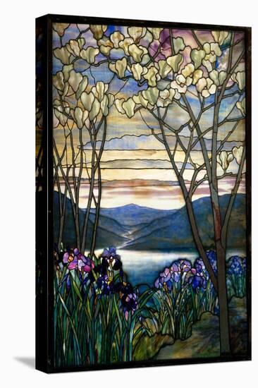 Magnolias and Irises, C.1908 (Leaded Favrile Glass)-Louis Comfort Tiffany-Premier Image Canvas