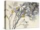 Magnolias Yellow Gray-Shirley Novak-Stretched Canvas