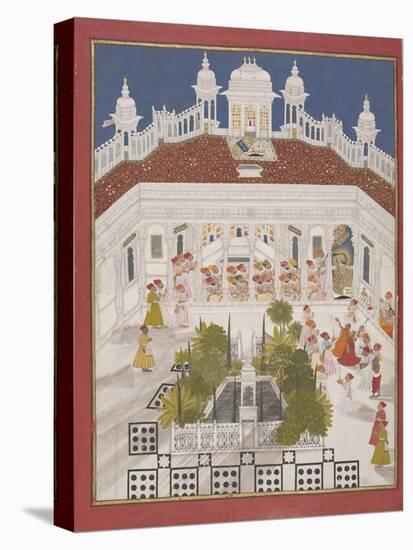 Maharana Ari Singh Worshipping in His Palace, 1765-null-Premier Image Canvas