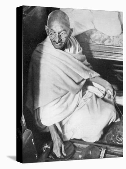 Mahatma Gandhi Indian Nationalist and Spiritual Leader Sailing from Boulogne to Folkestone-null-Premier Image Canvas