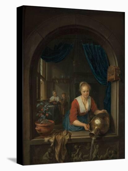 Maid at the Window, C. 1660-Gerard Dou-Premier Image Canvas