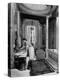 Maid Cleaning Ambassador Laurence A. Steinhardt's Residence Bathroom-Nat Farbman-Premier Image Canvas