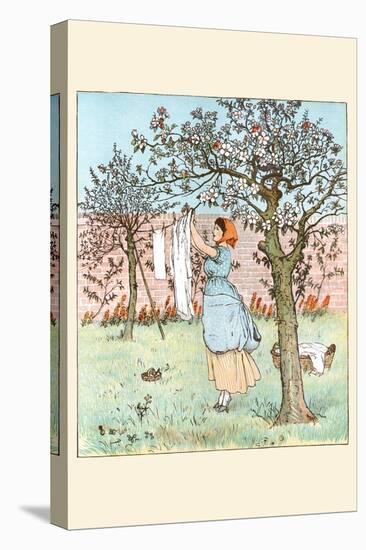 Maid Was in the Garden Hanging Out the Clothes-Randolph Caldecott-Stretched Canvas