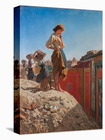 Maiden in the Excavations of Pompeii-Filippo Palizzi-Premier Image Canvas