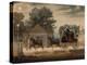 Mail Coach by Moonlight (Coloured Engraving)-James Pollard-Premier Image Canvas