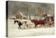 Mail Coach in a Snowstorm-James Pollard-Premier Image Canvas