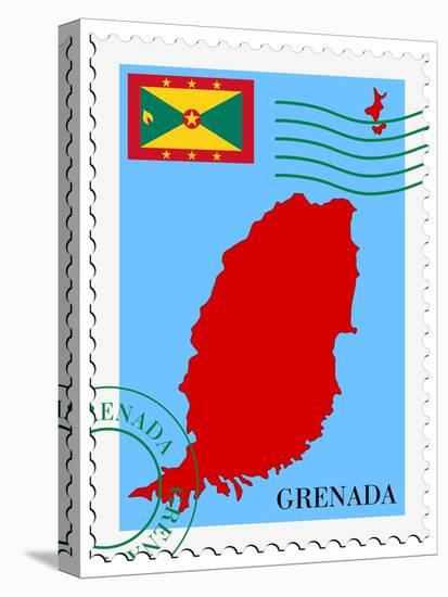 Mail To-From Grenada-Perysty-Stretched Canvas