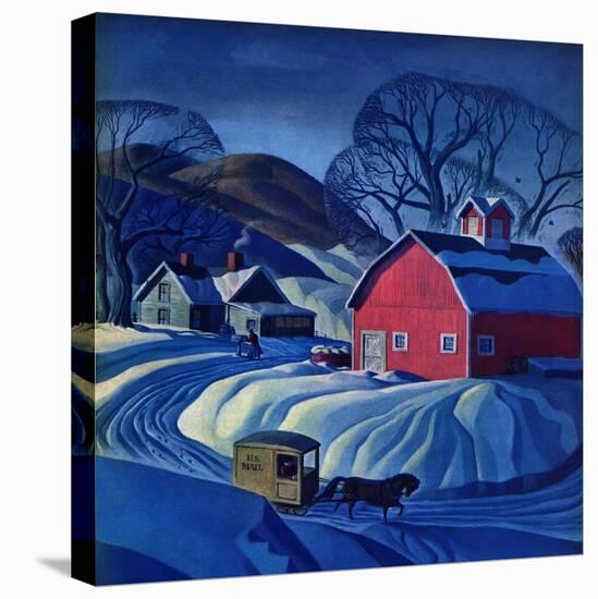 "Mail Wagon in Snowy Landscape," March 14, 1942-Dale Nichols-Premier Image Canvas