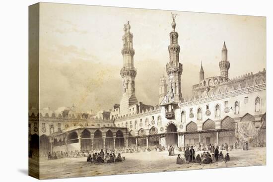 Main Courtyard of Al-Azhar Mosque (10th Century) in Cairo-Emile Prisse d'Avennes-Premier Image Canvas