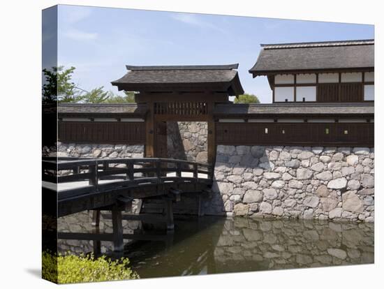 Main Gate with Bridge over Moat at Matsushiro Castle in Nagano Prefecture, Japan-null-Premier Image Canvas