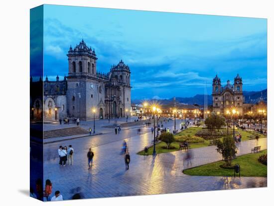 Main Square at twilight, Old Town, UNESCO World Heritage Site, Cusco, Peru, South America-Karol Kozlowski-Premier Image Canvas