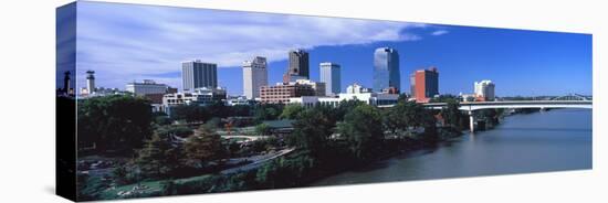 Main Street Bridge across Arkansas River, Little Rock, Arkansas, USA-null-Premier Image Canvas