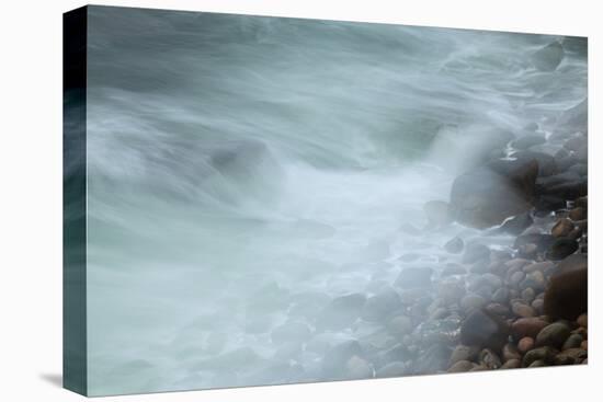 Maine, Acadia NP, Ocean Waves Breaking on Rocks Along Ocean Drive-Joanne Wells-Premier Image Canvas