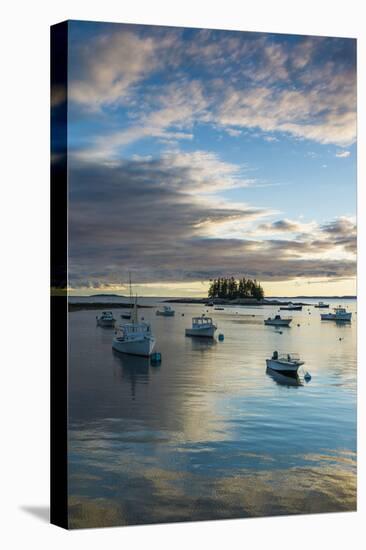 Maine, Newagen, Sunset Harbor View by the Cuckolds Islands-Walter Bibikow-Premier Image Canvas