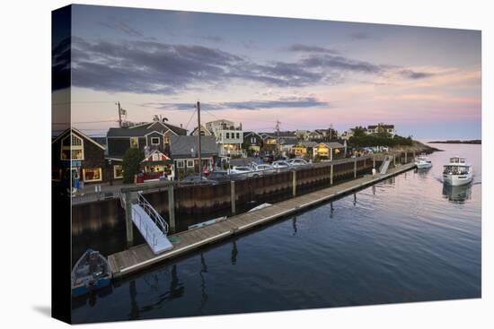 Maine, Ogunquit, Perkins Cove, Boats in a Small Harbor-Walter Bibikow-Premier Image Canvas