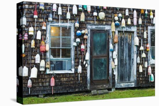 Maine, Pemaquid Point, Lobster Buoys-Walter Bibikow-Premier Image Canvas