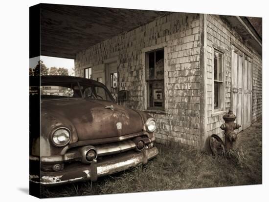 Maine, Potter, Old Gas Station, USA-Alan Copson-Premier Image Canvas