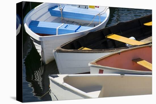 Maine, Rockland. Colorful Row Boats in Rockland Marina-Cindy Miller Hopkins-Premier Image Canvas