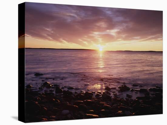 Maine, Sunrise over the Rocky Shoreline of the Atlantic Ocean-Christopher Talbot Frank-Premier Image Canvas