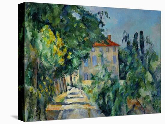Maison Au Toit Rouge- House with a Red Roof, 1887-90-Paul Cézanne-Premier Image Canvas