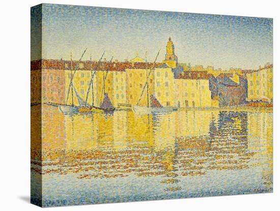 Maisons Du Port, Saint Tropez Par Signac, Paul (1863-1935). Oil on Canvas, Size : 46,5X55,3, 1892,-Paul Signac-Premier Image Canvas