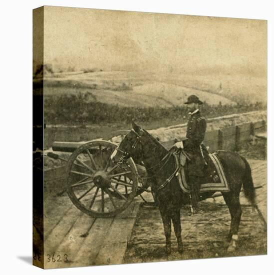 Major General W.T. Sherman and Horse, 1864 (B/W Photo)-Mathew Brady-Premier Image Canvas