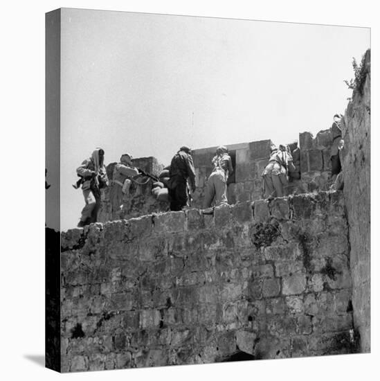 Major John Bagot Glubb's Arab Legionnaires Fight from Walls of Jerusalem, in War with Israel-null-Premier Image Canvas